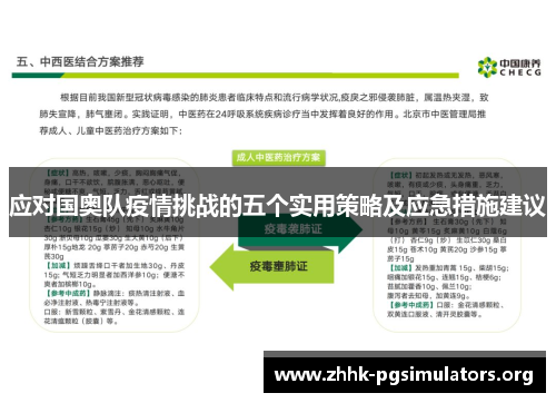 应对国奥队疫情挑战的五个实用策略及应急措施建议 应对国奥队疫情挑战的五个实用策略及应急措施建议