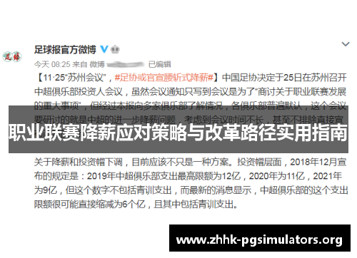 职业联赛降薪应对策略与改革路径实用指南 职业联赛降薪应对策略与改革路径实用指南